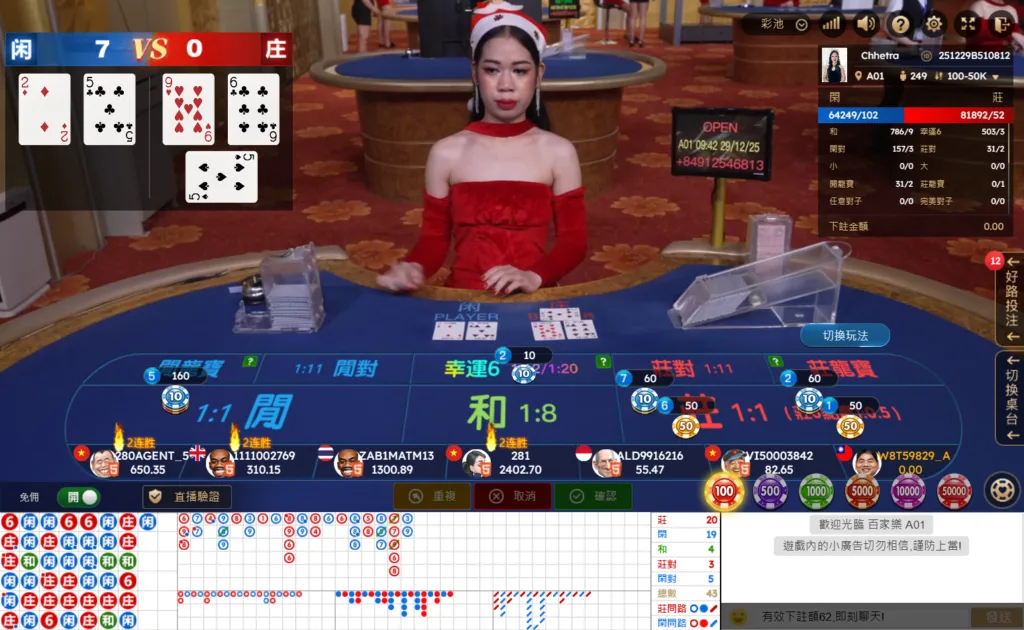 DG百家樂莊閒龍寶